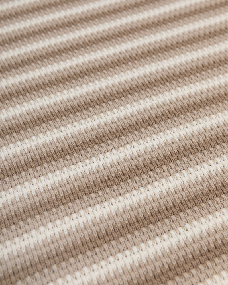 Pimlico - Knitted Stripe Trophy Neck Polo Shirt