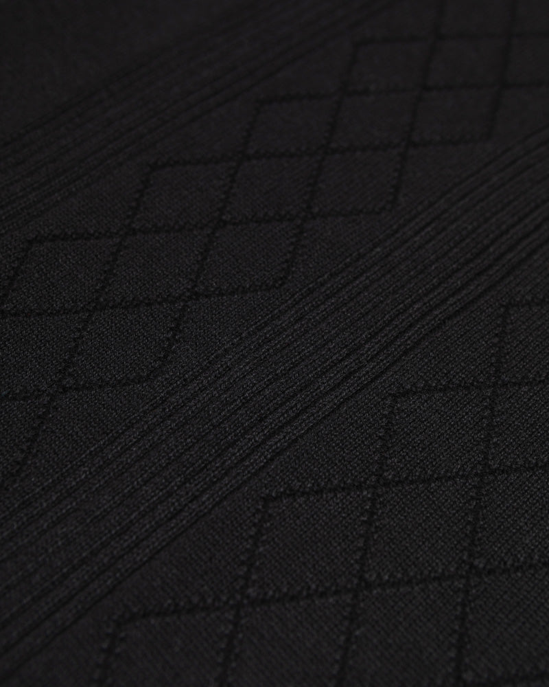 Bayswater - Embossed Stripe Knitted Short Sleeve Shirt