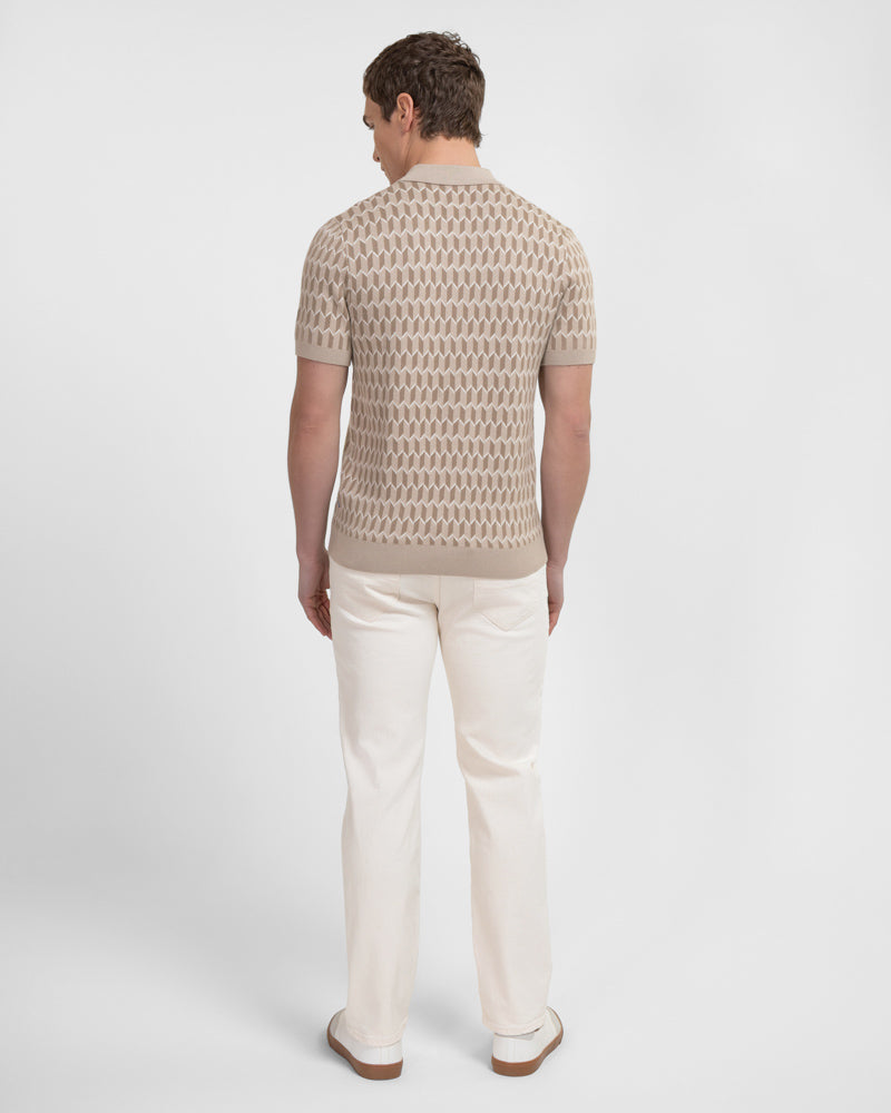 Purley - Geometric Resort Collar Short Sleeve Shirt