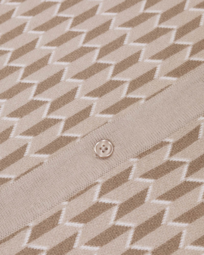 Purley - Geometric Resort Collar Short Sleeve Shirt