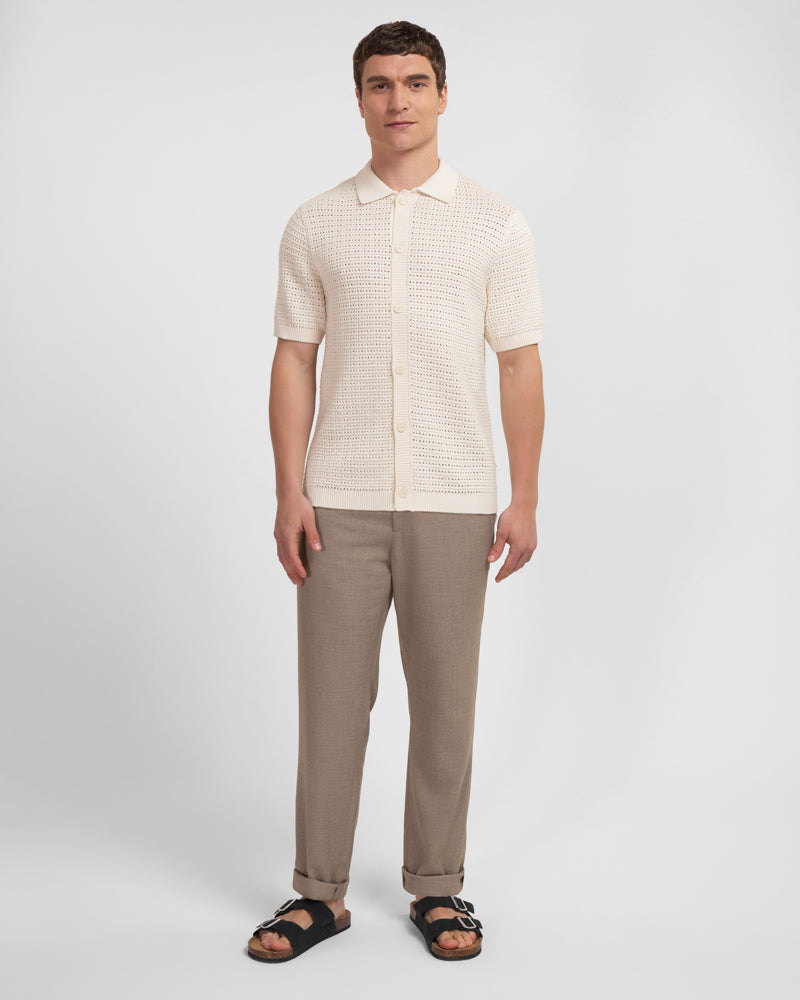 Acton - Chunky Knit Short Sleeve Shirt
