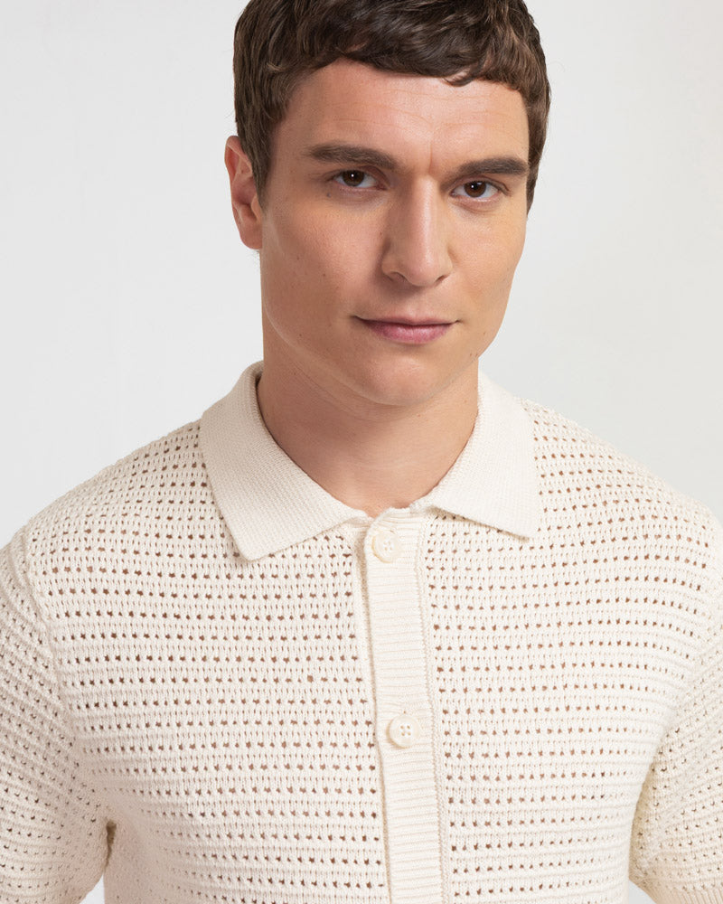 Acton - Chunky Knit Short Sleeve Shirt