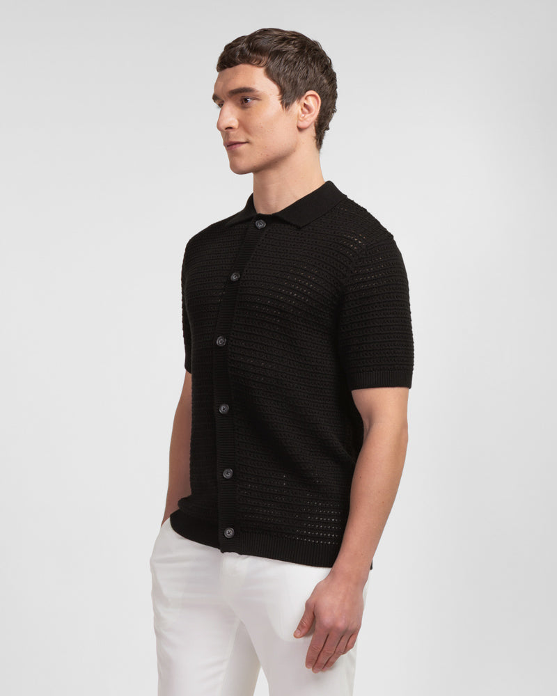 Acton - Chunky Knit Short Sleeve Shirt