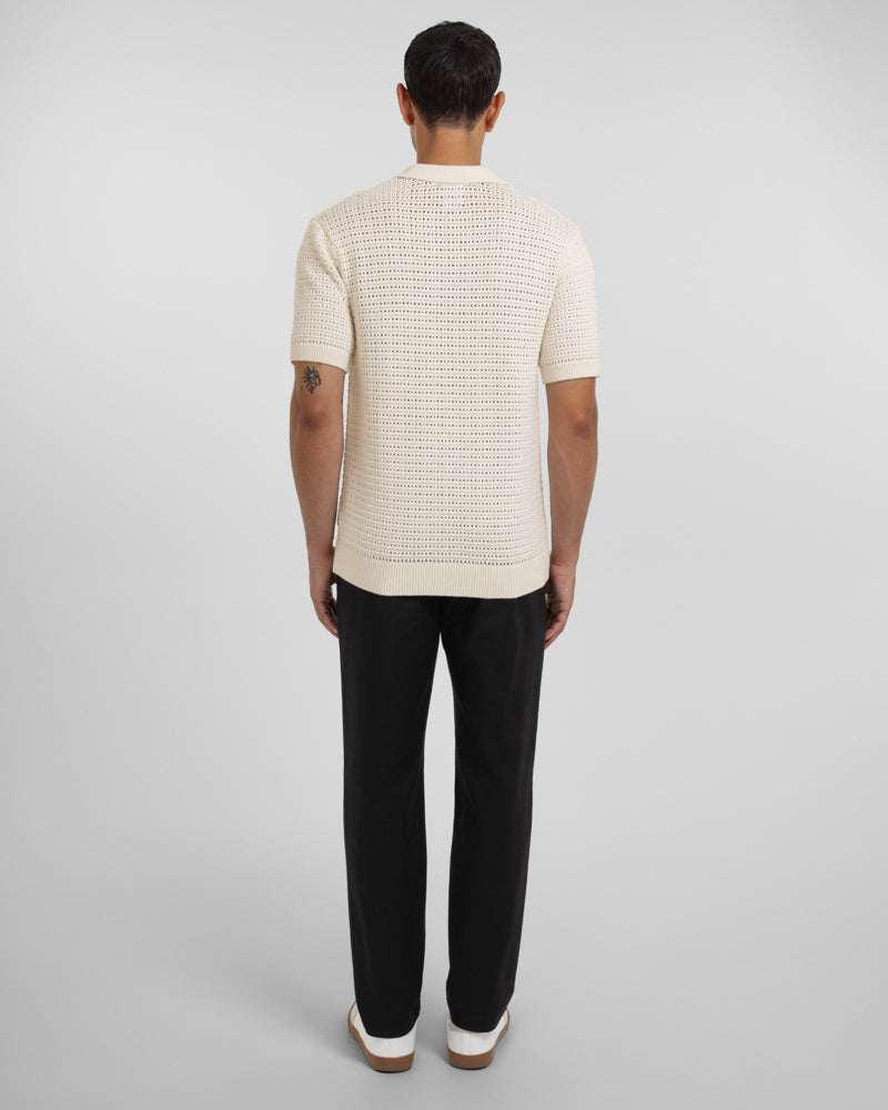 Stockwell - Chunky Knit Sweater Polo Shirt