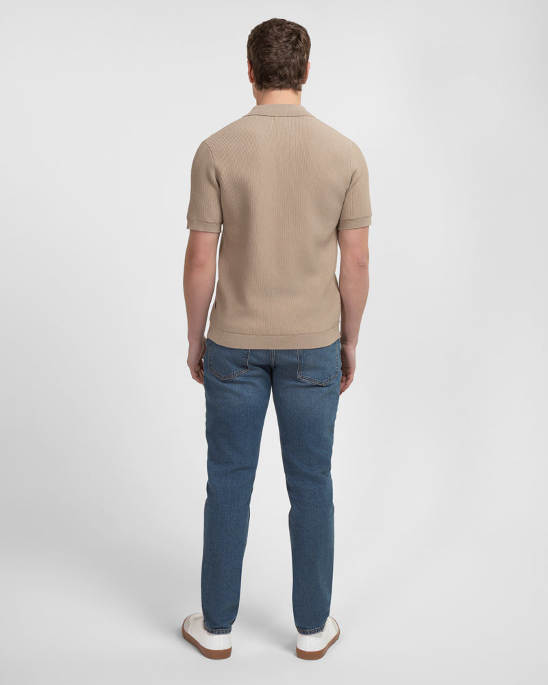 Holborn - Stripe Textured Short Sleeve Shirt