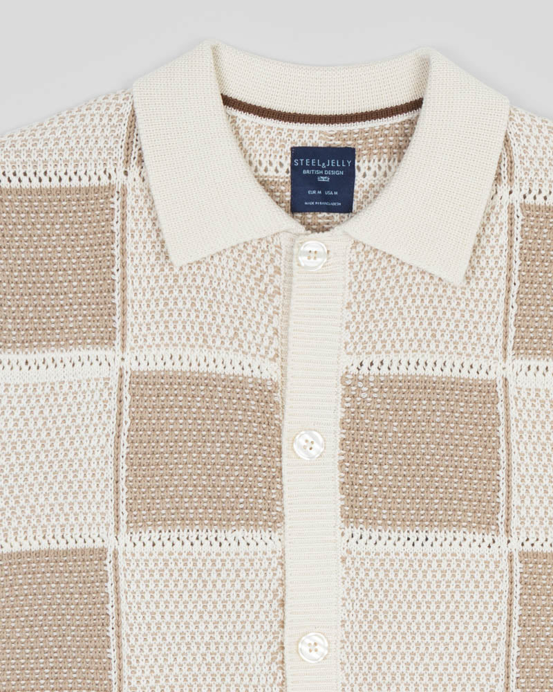 Croxley - Knitted Patchwork Short Sleeve Shirt
