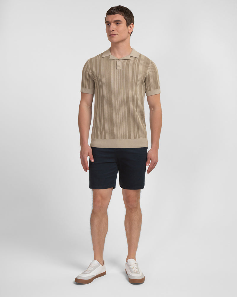 Epping - Stripe Knitted Polo Shirt