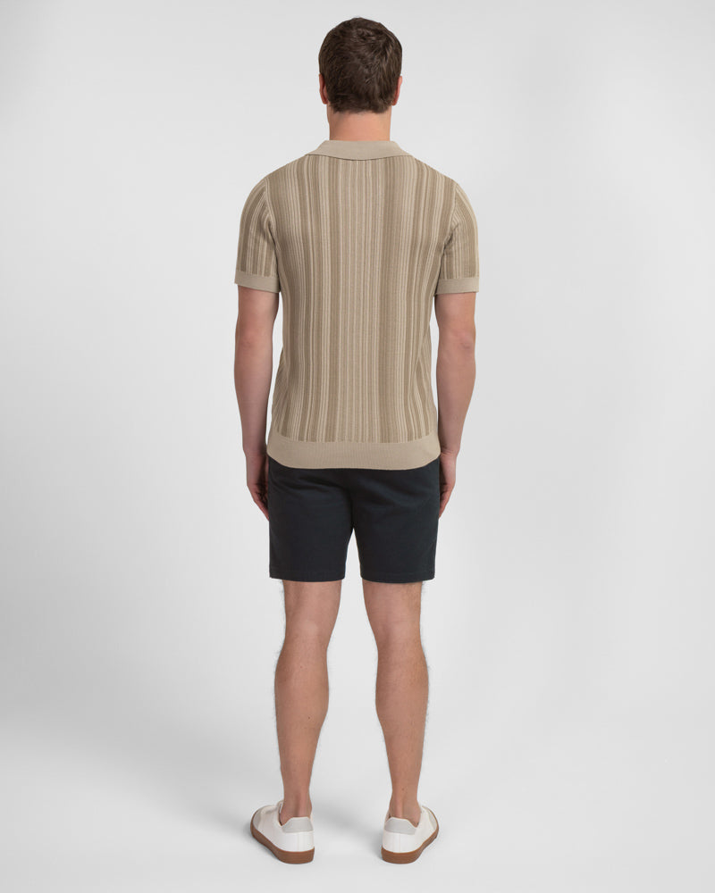 Epping - Stripe Knitted Polo Shirt