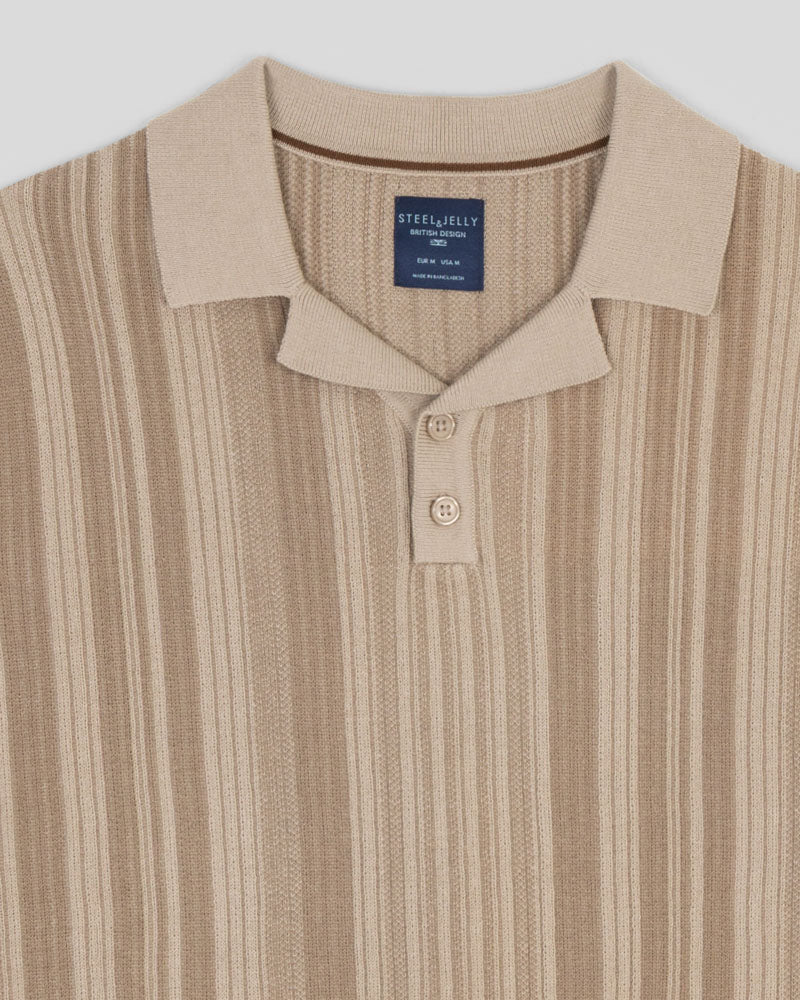 Epping - Stripe Knitted Polo Shirt