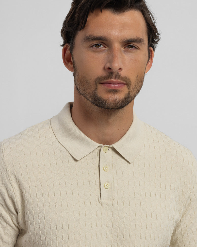 Burton - Geo Texture Knitted Polo Shirt