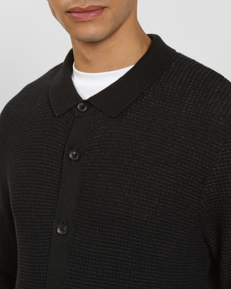 Textured Knitted Overshirt