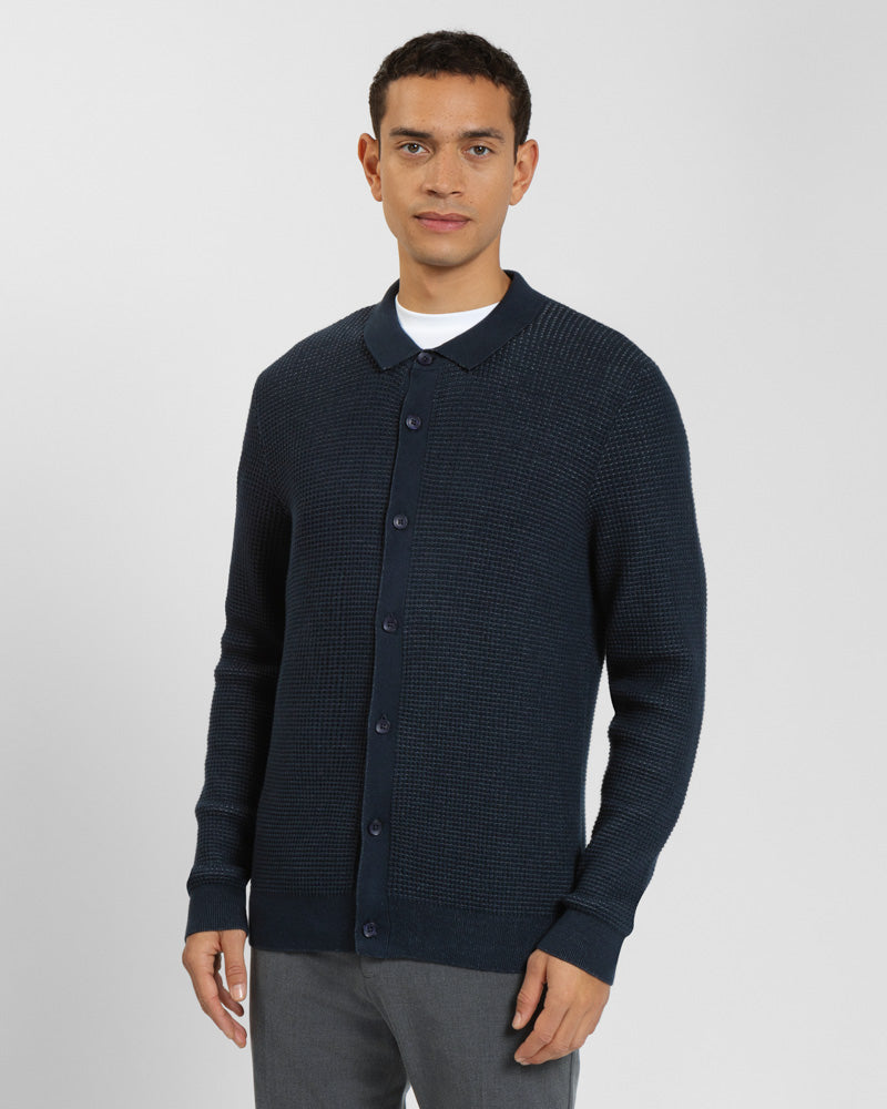Textured Knitted Overshirt