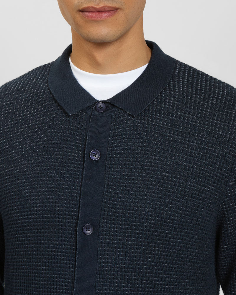 Textured Knitted Overshirt
