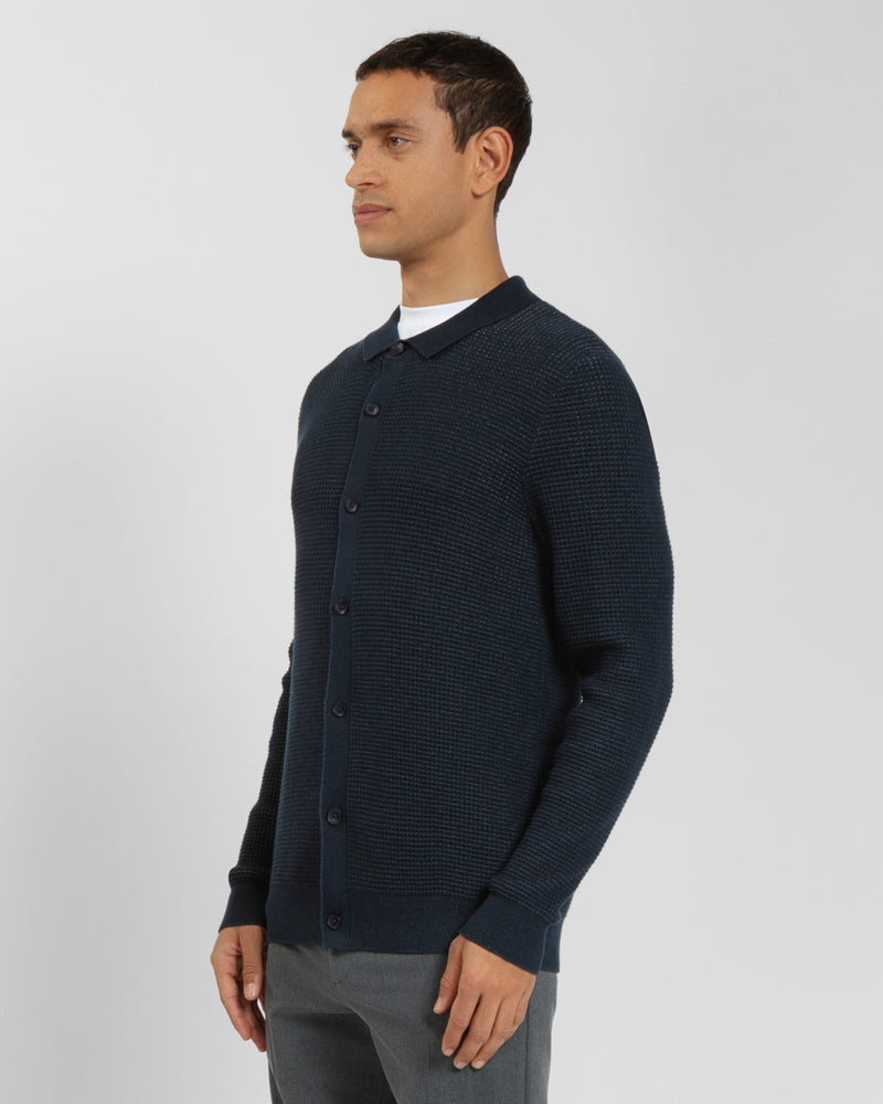 Textured Knitted Overshirt