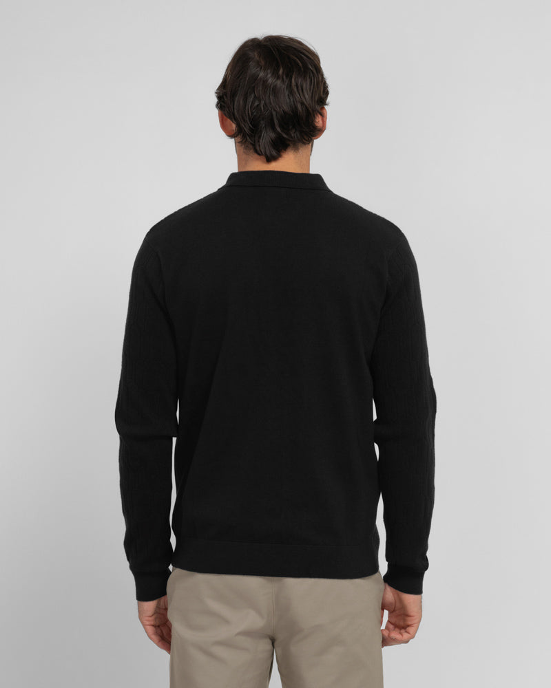 Aston - Geometric Knitted Zip-Through Cardigan