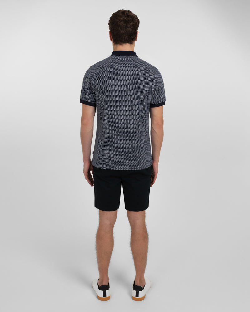 Short Sleeve Jacquard Polo Shirt