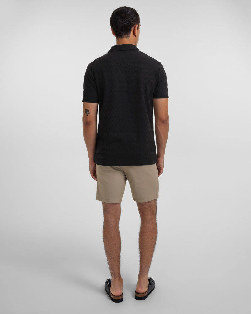 Beckton - Zigzag Textured Polo Shirt
