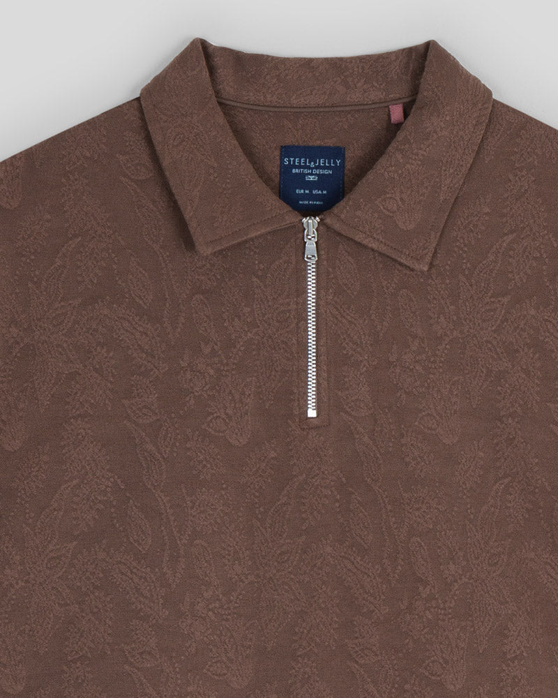 Norwood - Leaf Textured Polo Shirt