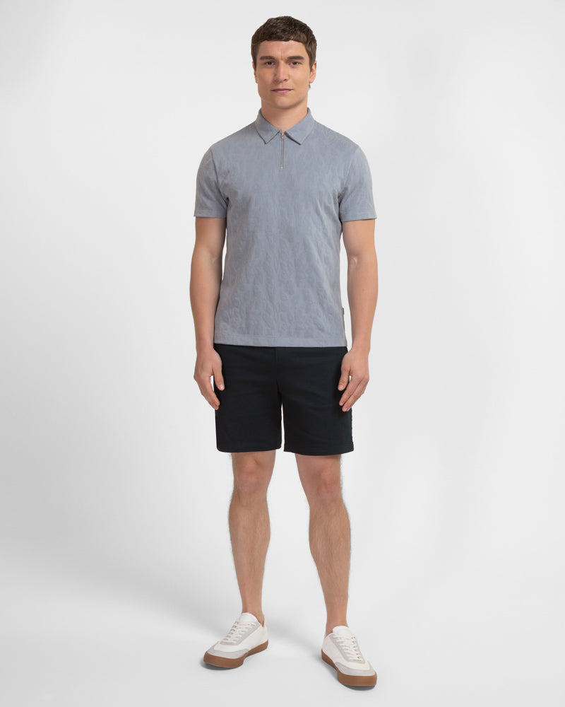 Norwood - Leaf Textured Polo Shirt