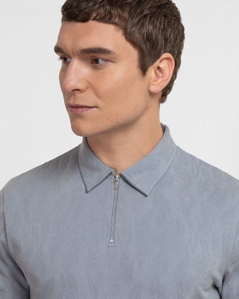 Norwood - Leaf Textured Polo Shirt