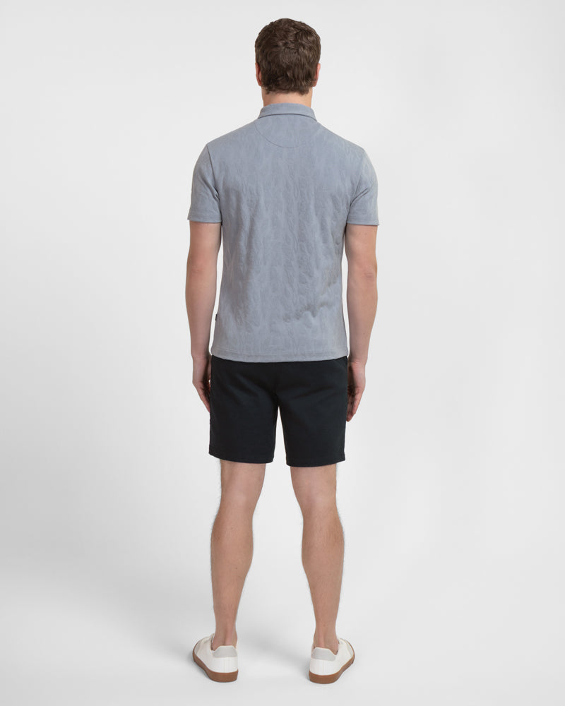 Norwood - Leaf Textured Polo Shirt