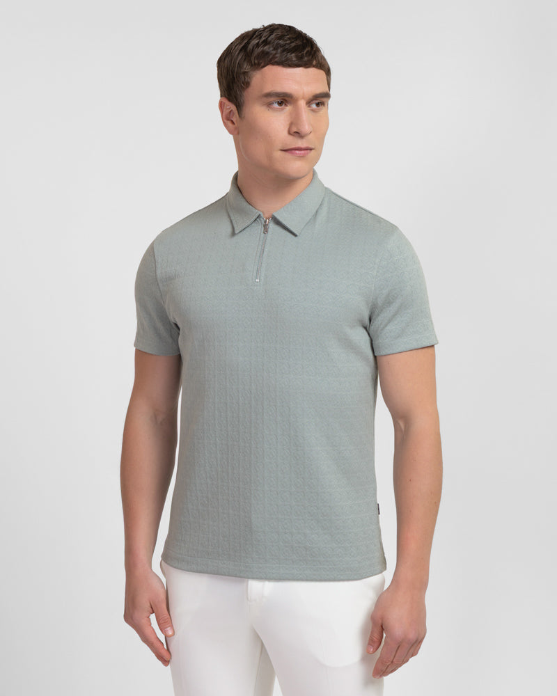 Crofton - Tile Textured Polo Shirt