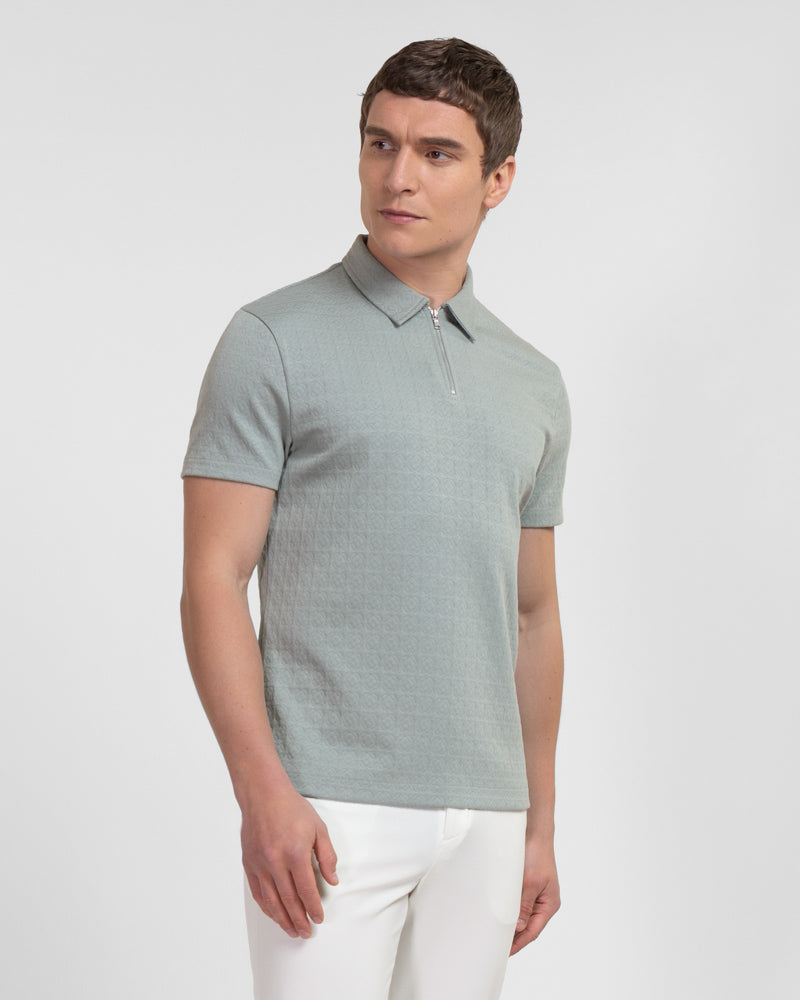 Crofton - Tile Textured Polo Shirt