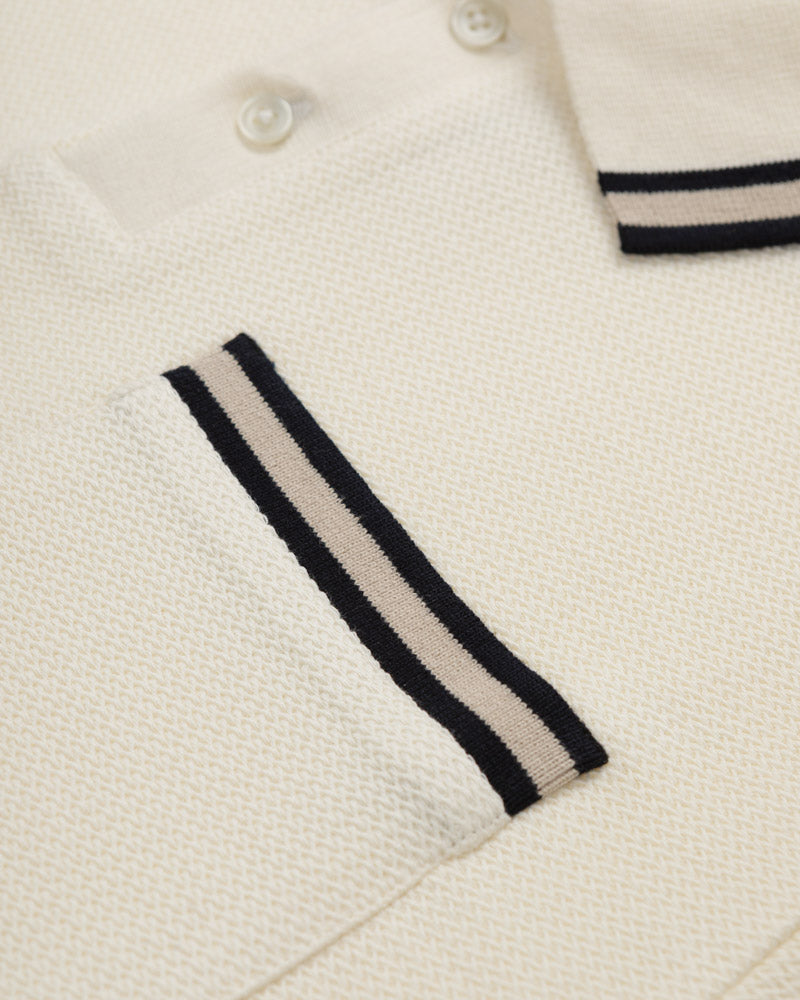 Tolworth - Textured Polo Shirt With Contrast Rib