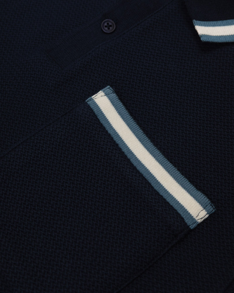 Tolworth - Textured Polo Shirt With Contrast Rib