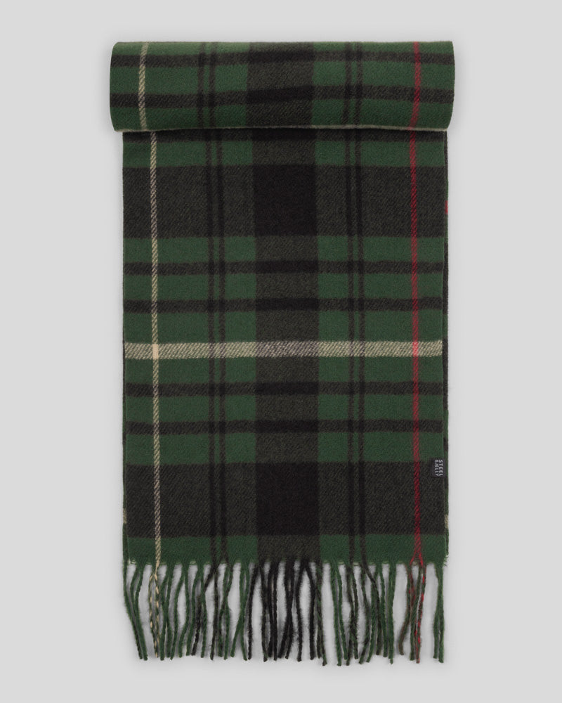 Steel & Jelly Men’s Ferring Green Beanie & Check Soft-Touch Scarf Set