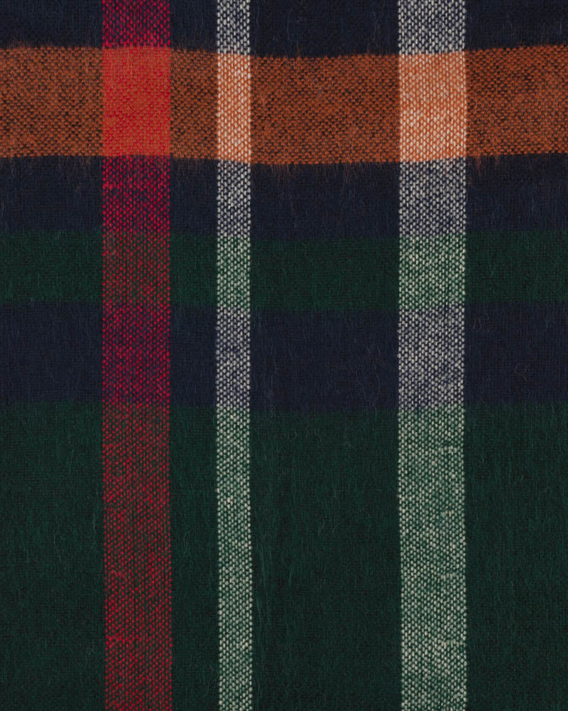 Steel & Jelly Men’s Cowfold Navy Reversible Oversized Check Scarf