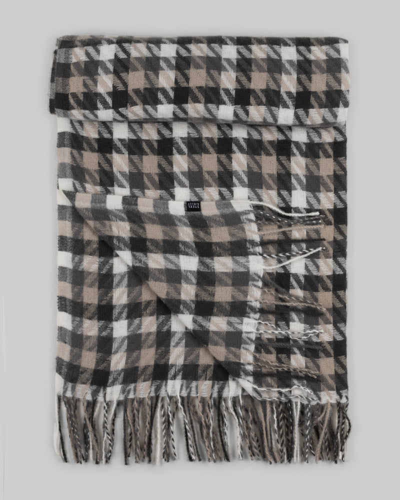 Bignor - Houndstooth Oversized Check Scarf