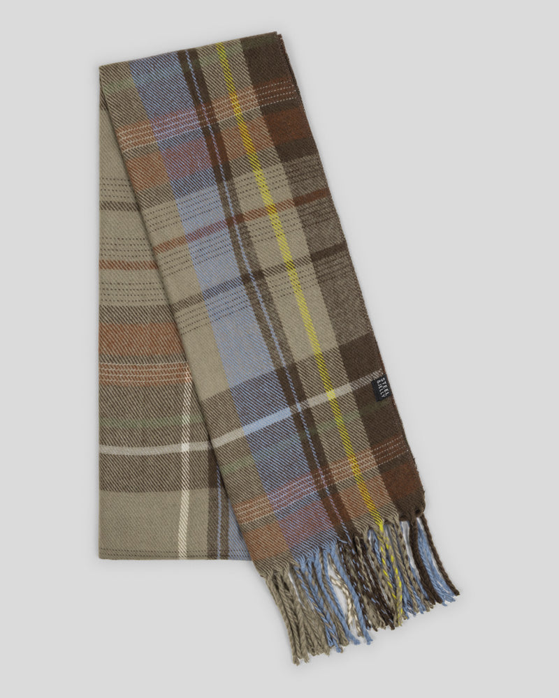 Steel & Jelly Men’s Eartham Multi Check Scarf