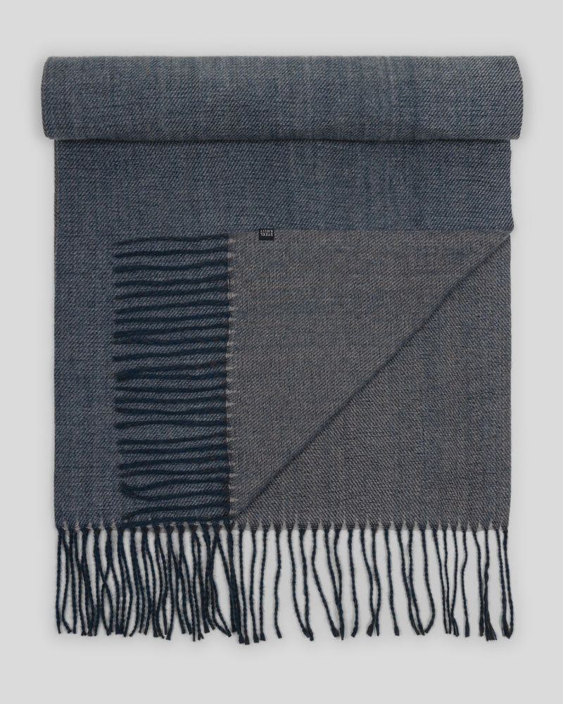 Steel & Jelly Men’s Rusper Navy & Charcoal Oversized Scarf