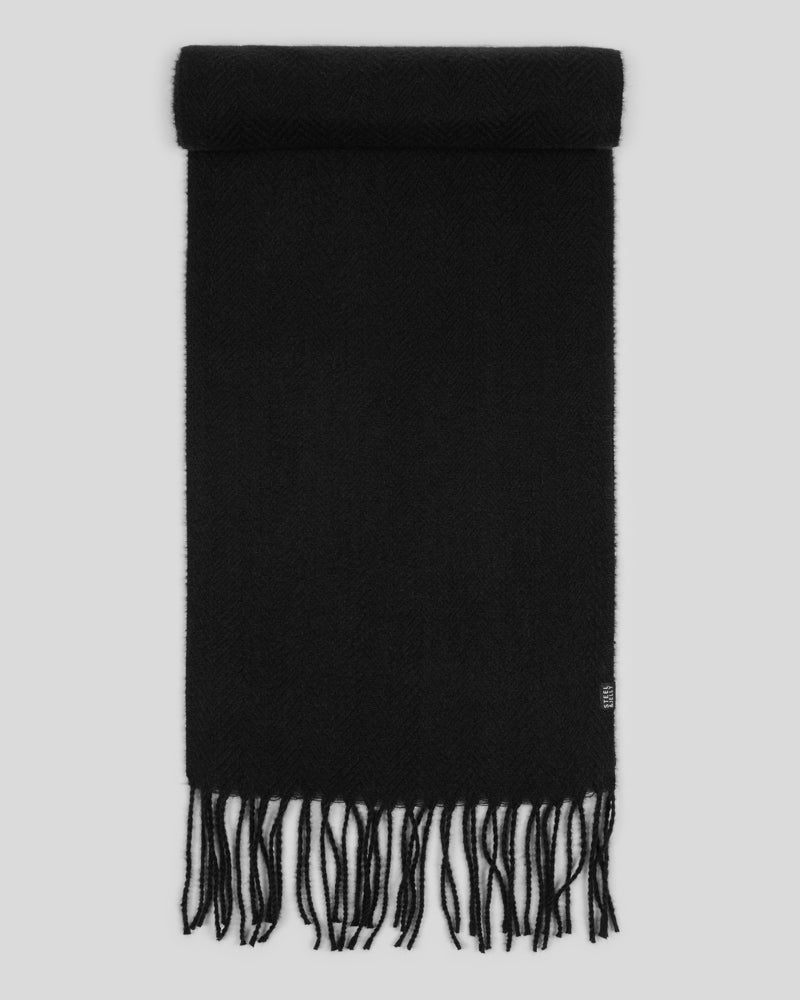 Steel & Jelly Men’s Cootham Twill Flat Cap & Herringbone Textured Scarf Set