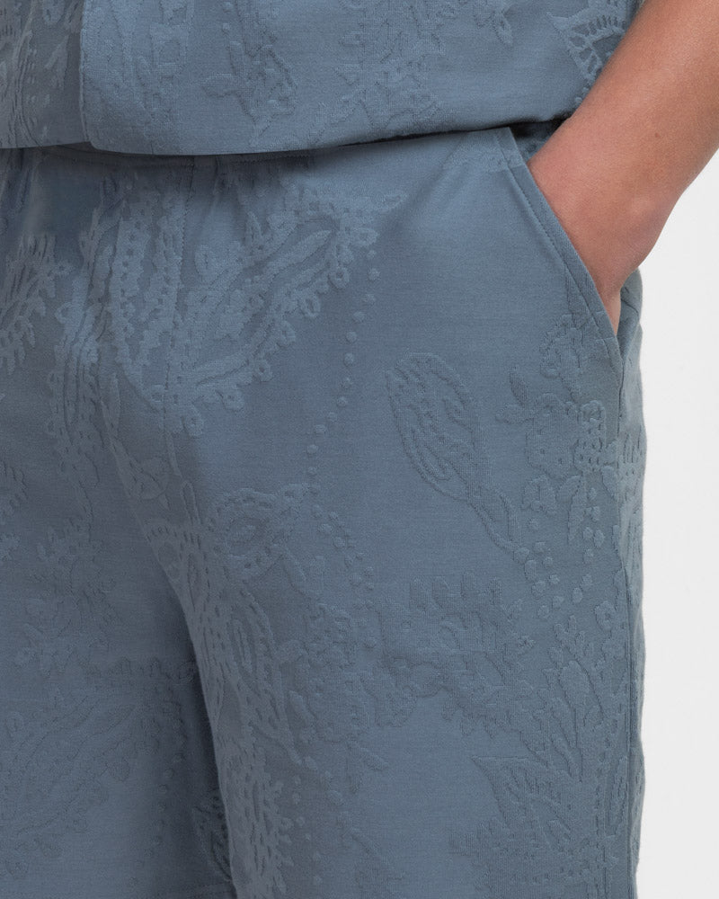 Kenton - Paisley Texture Jersey Shorts