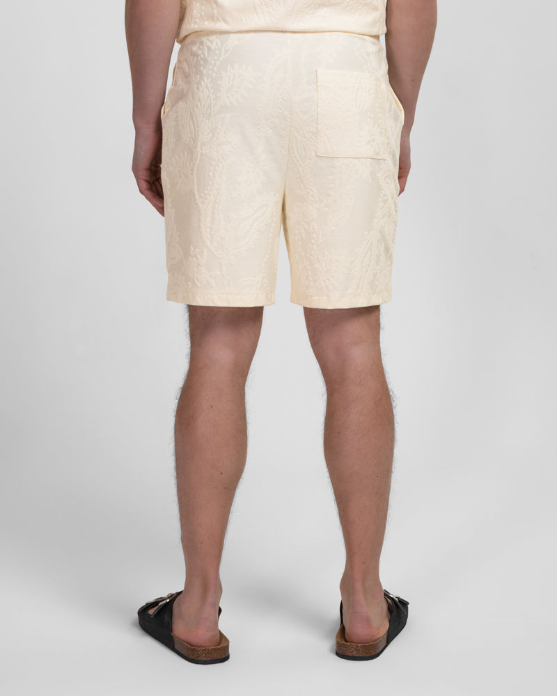 Kenton - Paisley Texture Jersey Shorts