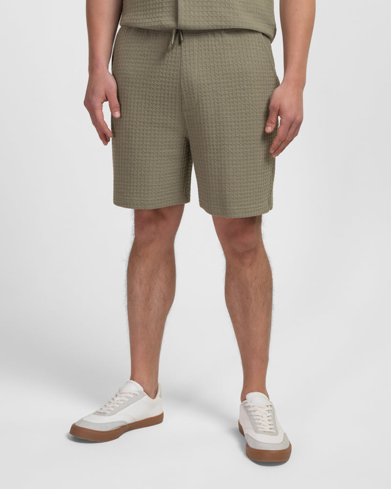 Leyton - Check Texture Jersey Shorts