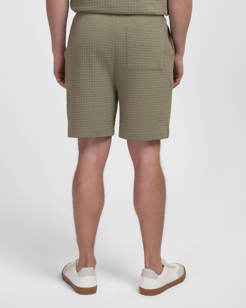Leyton - Check Texture Jersey Shorts