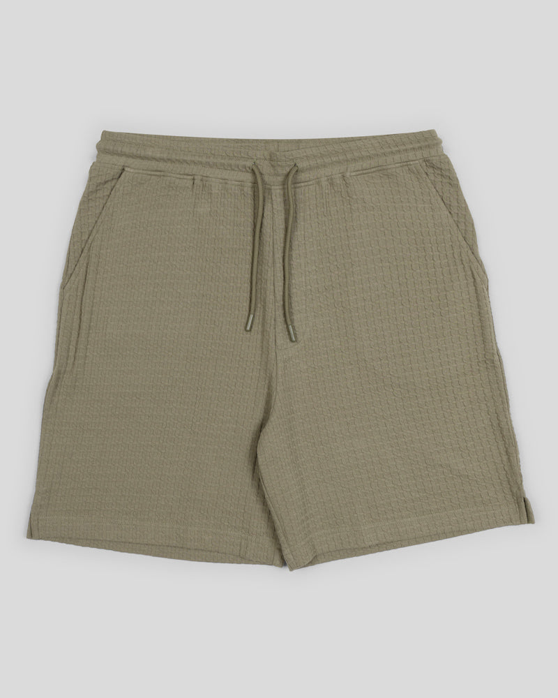 Leyton - Check Texture Jersey Short Sleeve Shirt & Short Set Sage