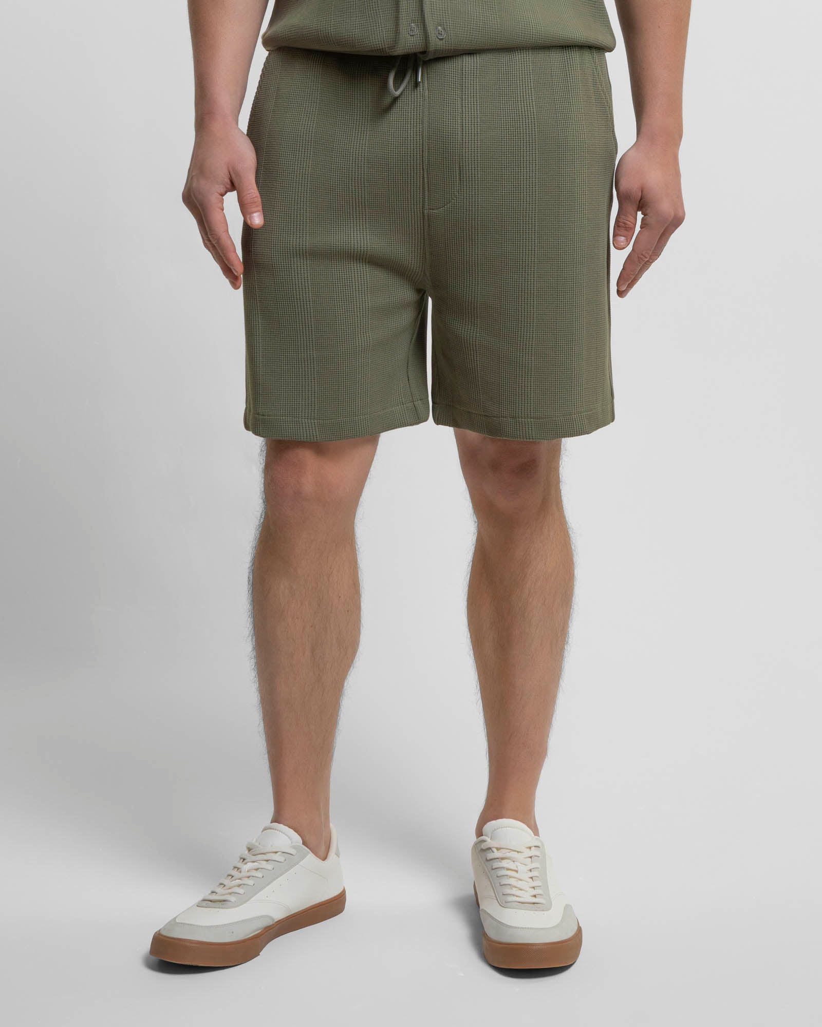 Charlton - Stripe Jacquard Waffle Shorts