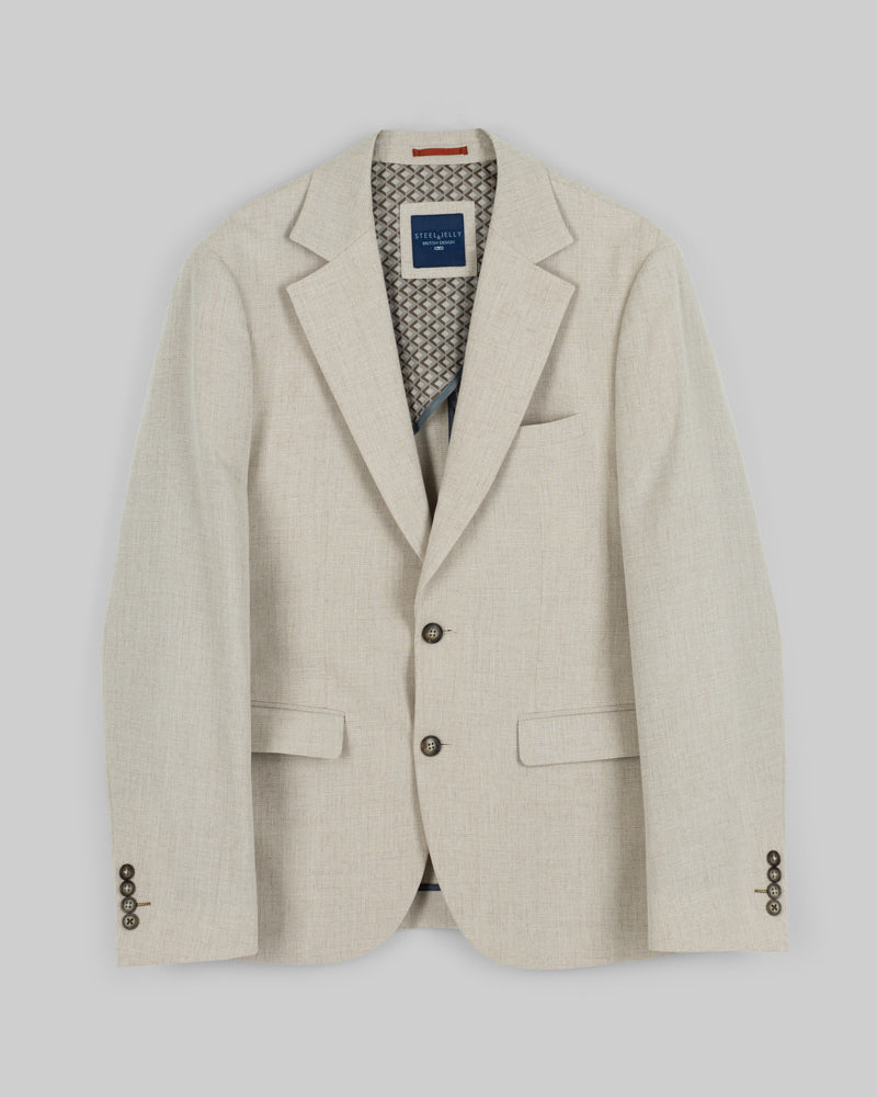 Stone Melange Three Piece Suit