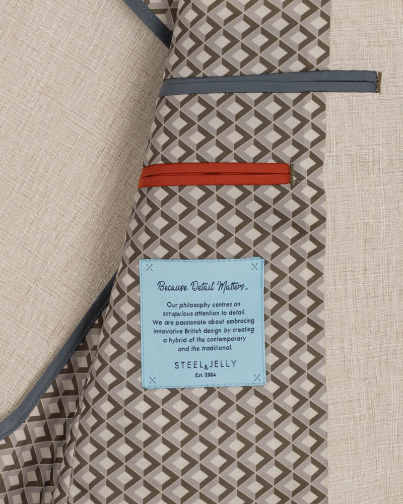 Stone Melange Three Piece Suit