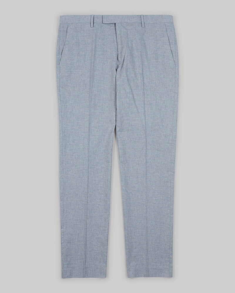 Navy Linen Blend Three Piece Suit