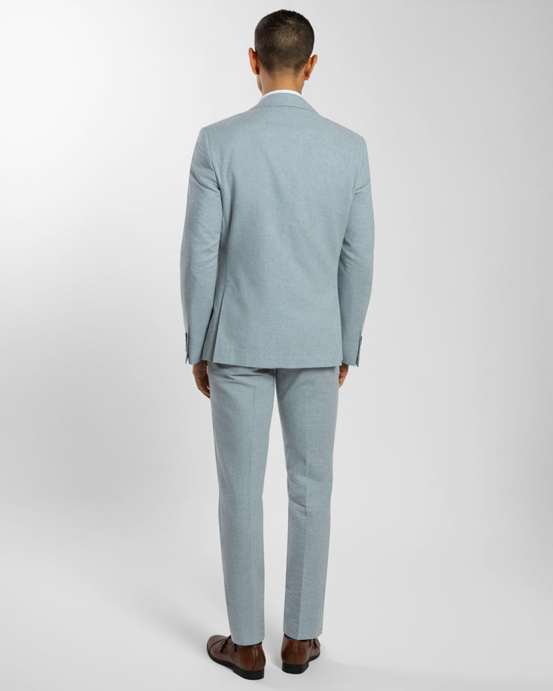 Navy Linen Blend Three Piece Suit