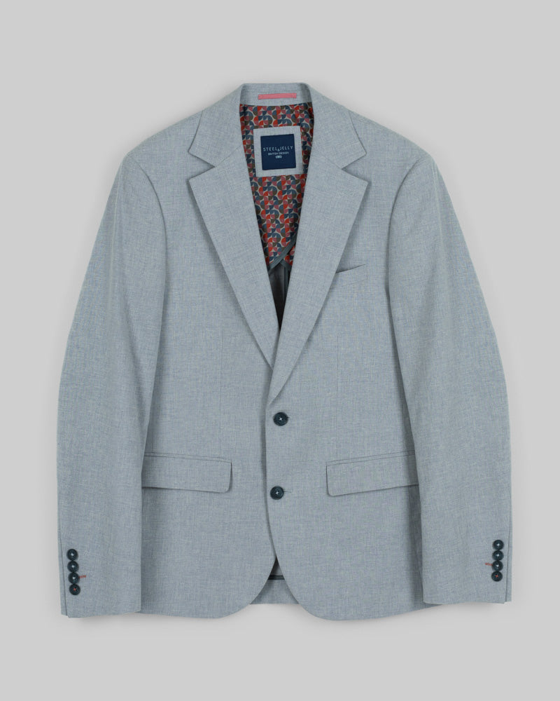 Navy Linen Blend Three Piece Suit