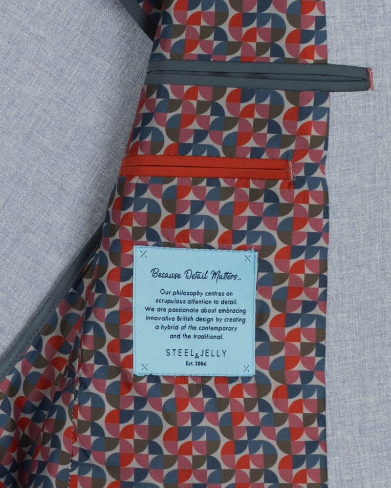 Navy Linen Blend Three Piece Suit