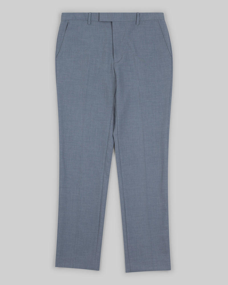 Blue Melange Half Lined Three Piece Suit