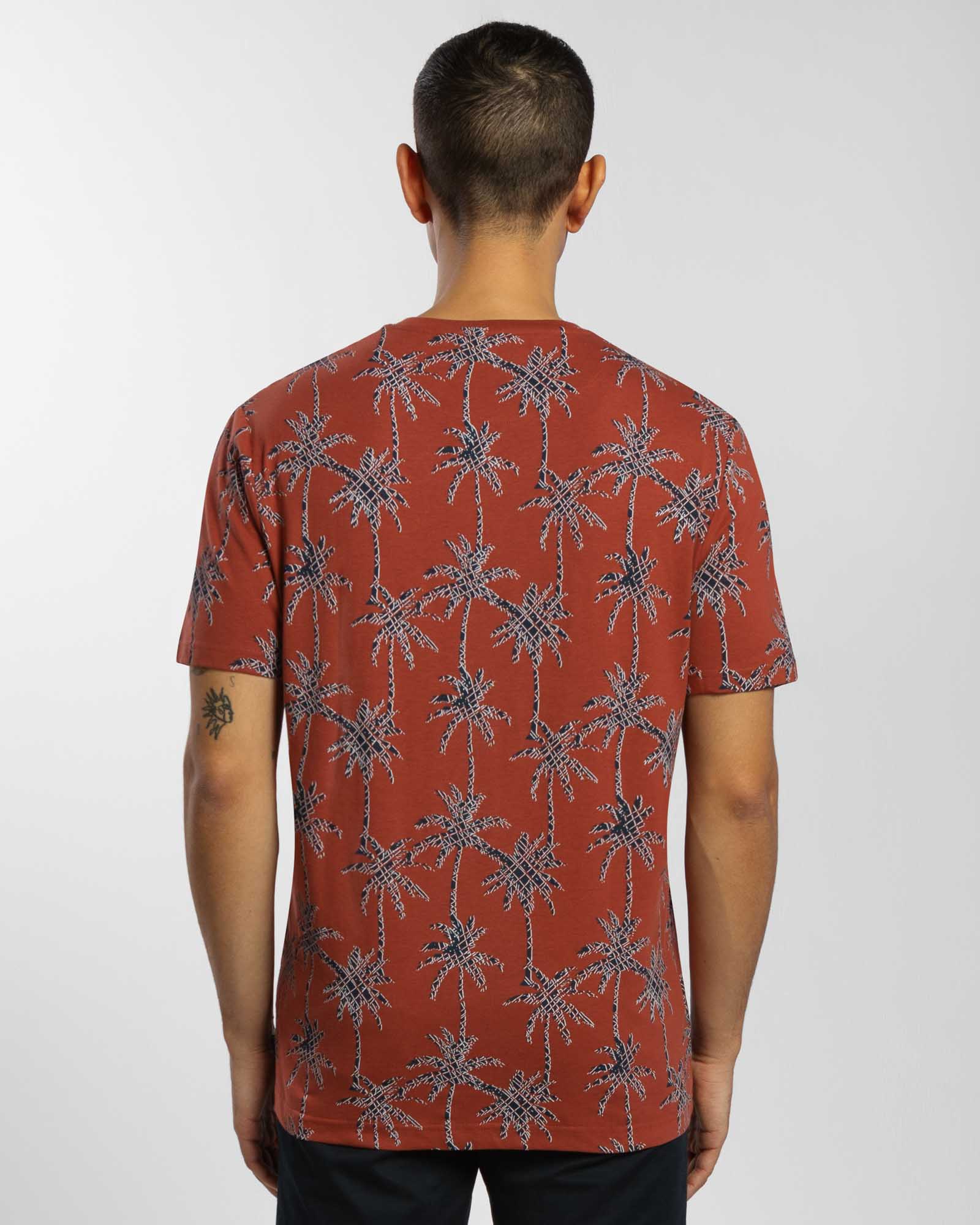 Bold Palm Tree Print Regular Fit T-Shirt