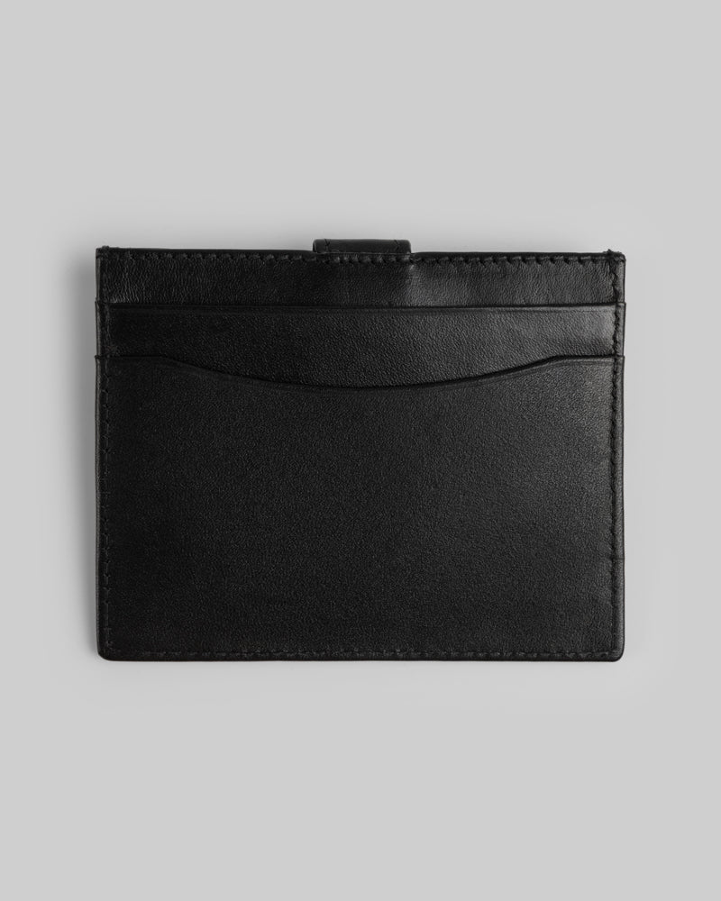 Leather Card Holder With Popper Fastening